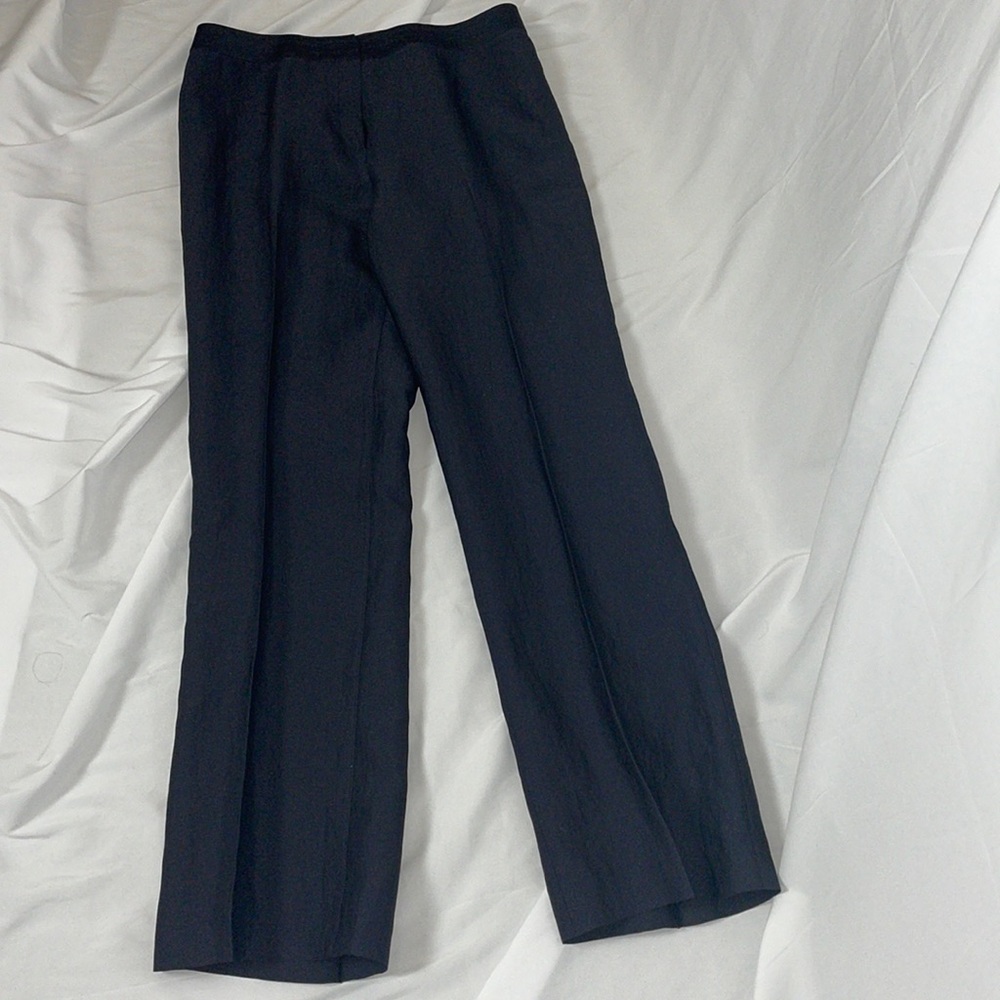 lafayette 148 women Gray wall flat front straight leg trouser pants